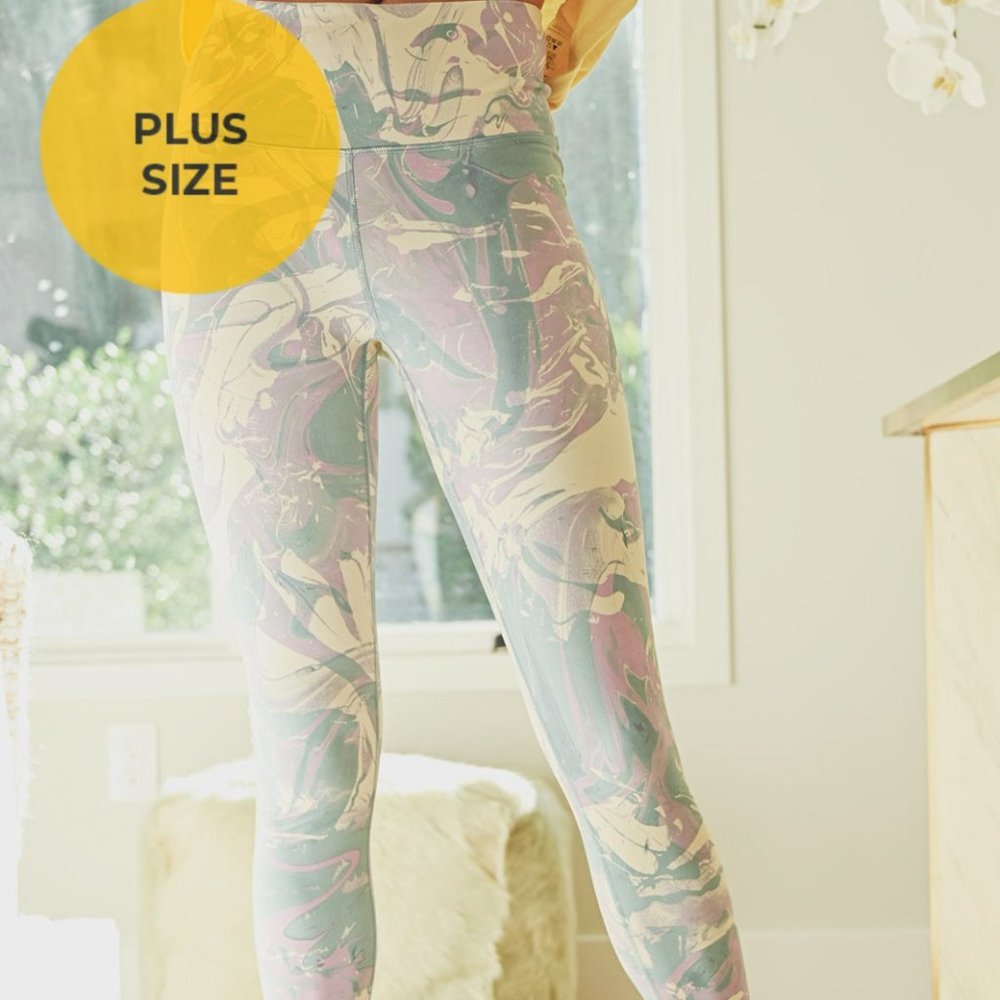 Plus Size High Waist Pastel Leggings
